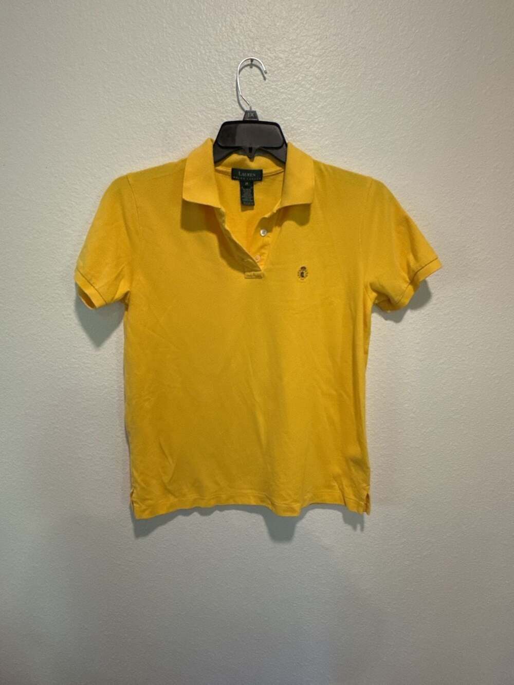 Lauren Ralph Lauren Women's Yellow Polo Shirt Size M